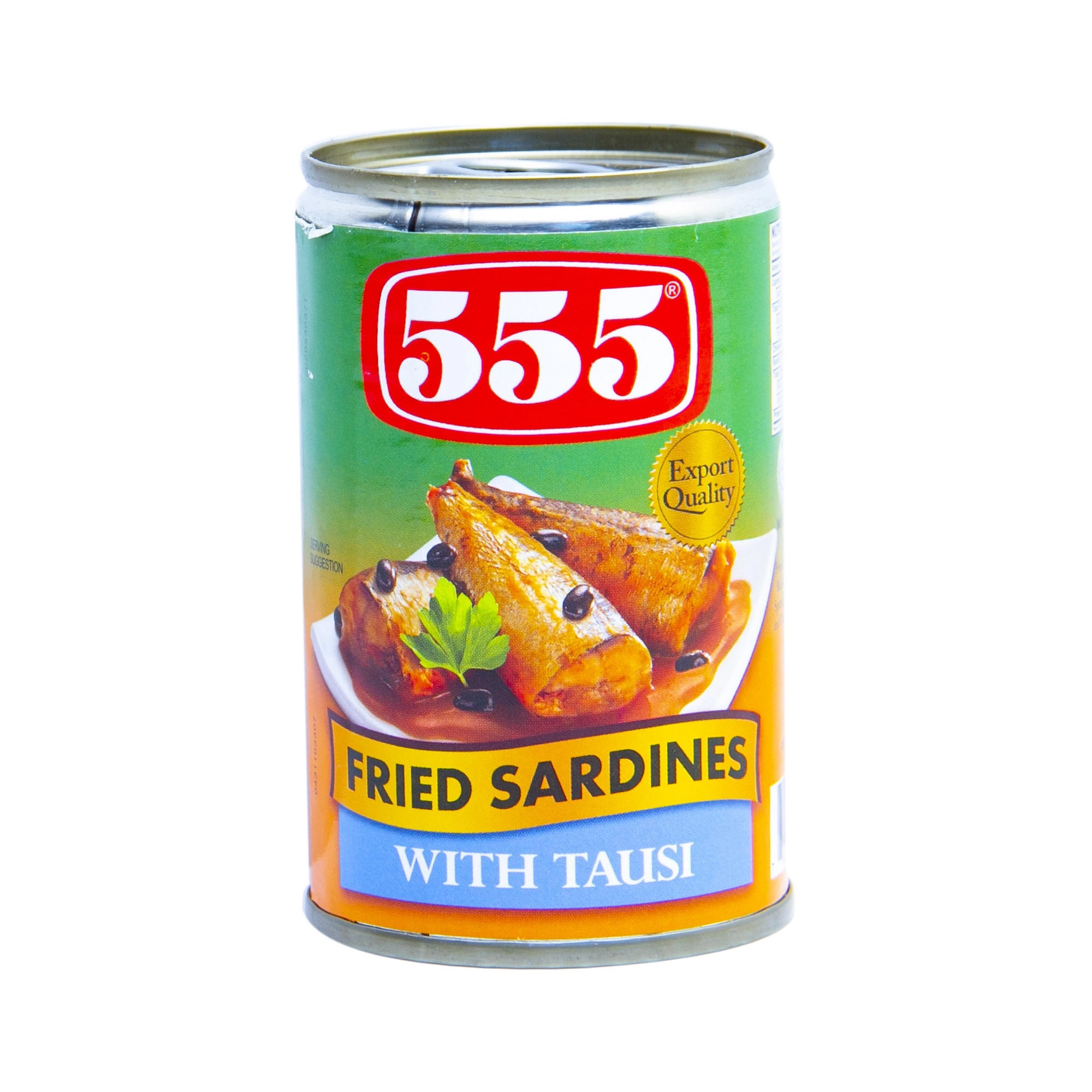 555 Canned Fried Sardines with Tausi, 155g