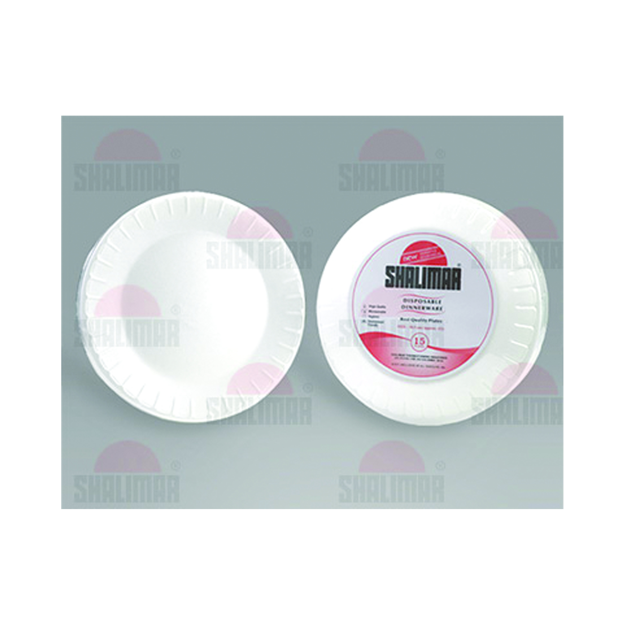 7inch PLASTIC PLATES SHALIMAR 25PCS
