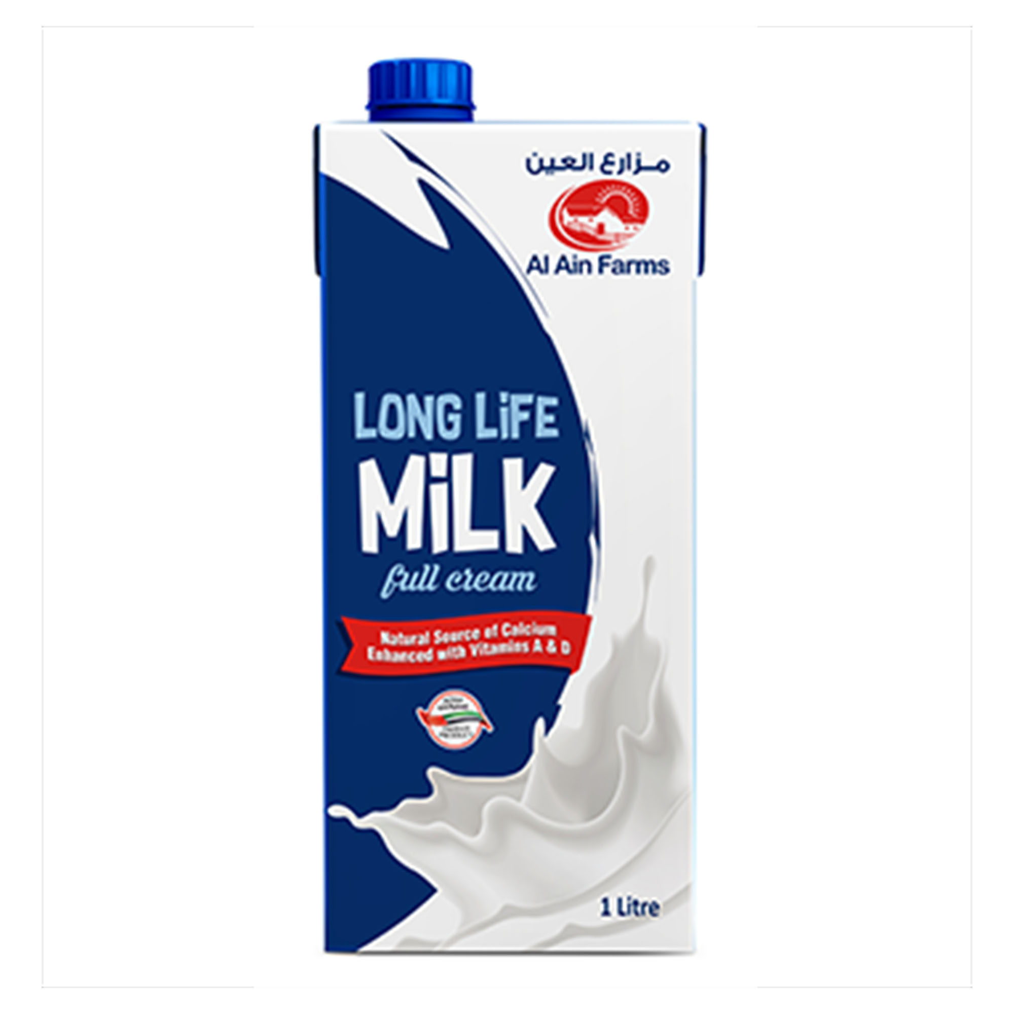 Al Ain Farms Full Cream Milk, 1L