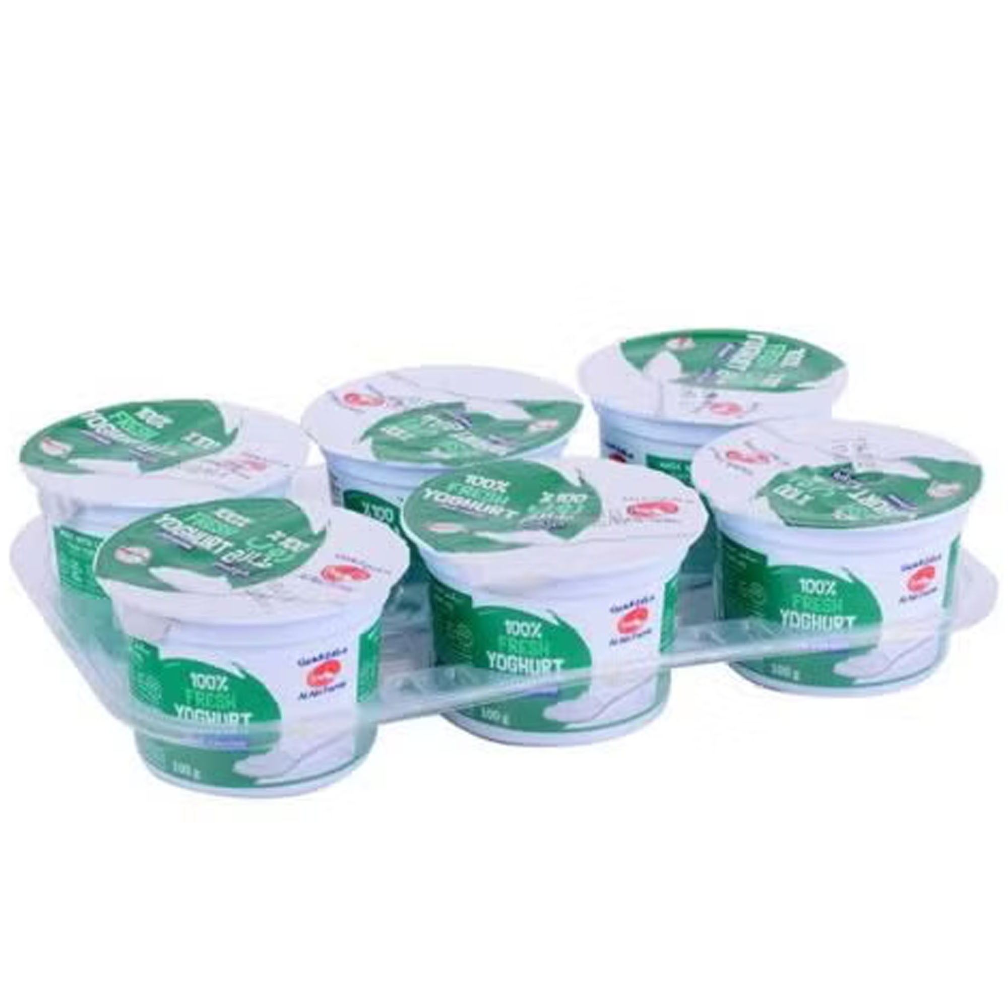 Al Ain Full Cream 100% Fresh Yoghurt, 6x100g
