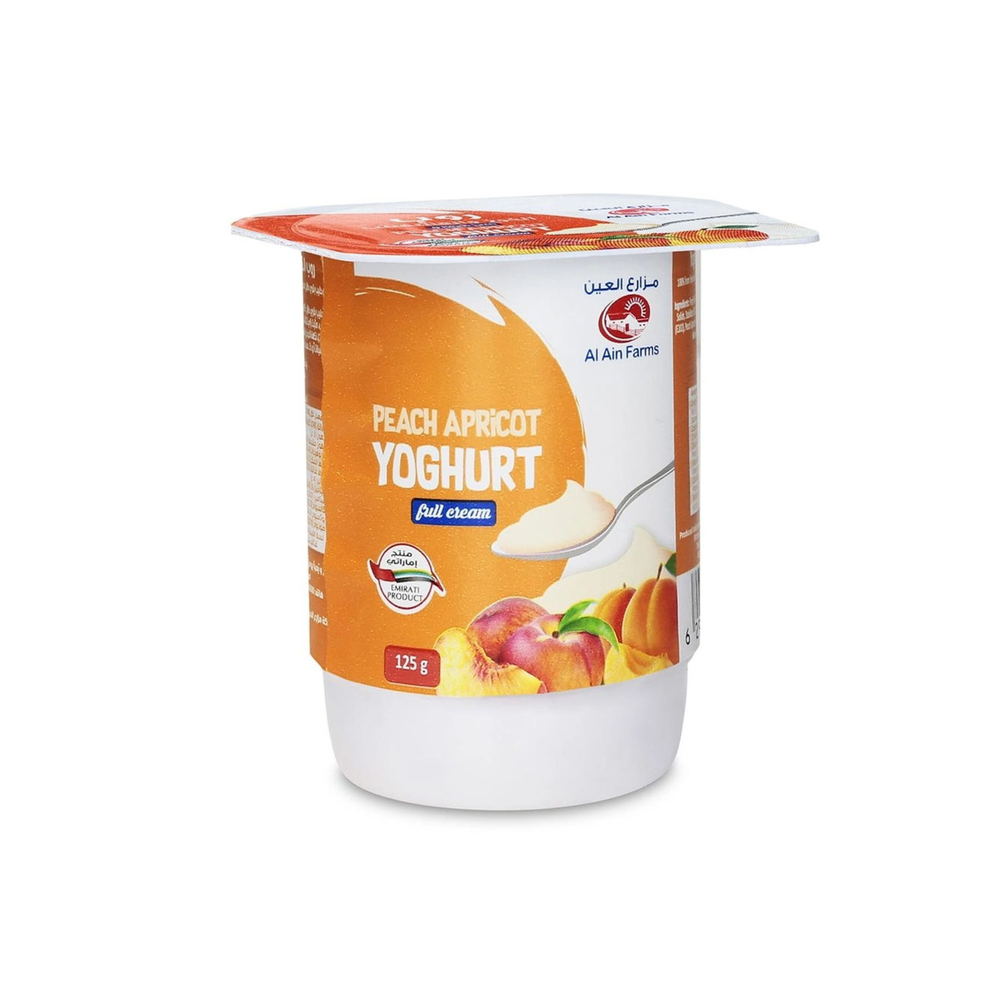 Al Ain Peach&  Apricot Flavored Yoghurt, 125g