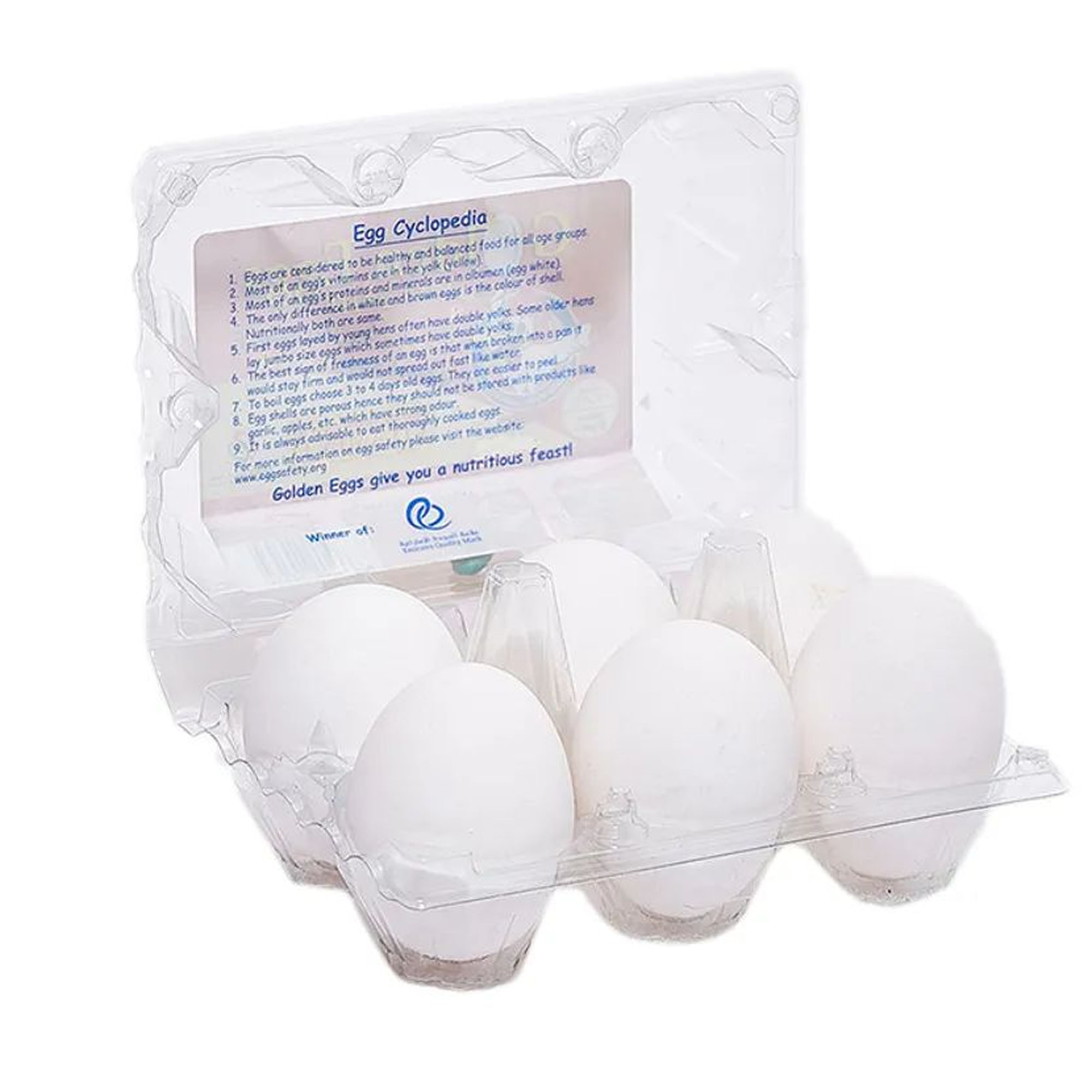 Al Mazraa White Eggs Medium, 6 Pieces